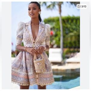 Zimmermann Pastel Patterned Mini Dress